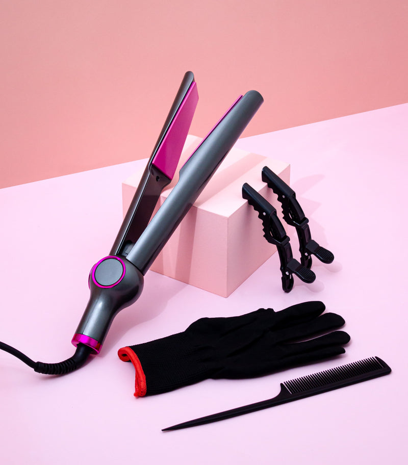 Professional 2 in 1 Hair Straightener & Curler with LCD Display
